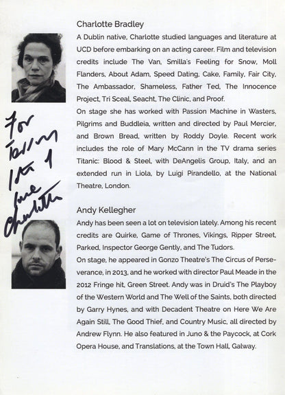 Geoff Power Irish New Theatre Depression Suicide MULTI Hand Signed Programme