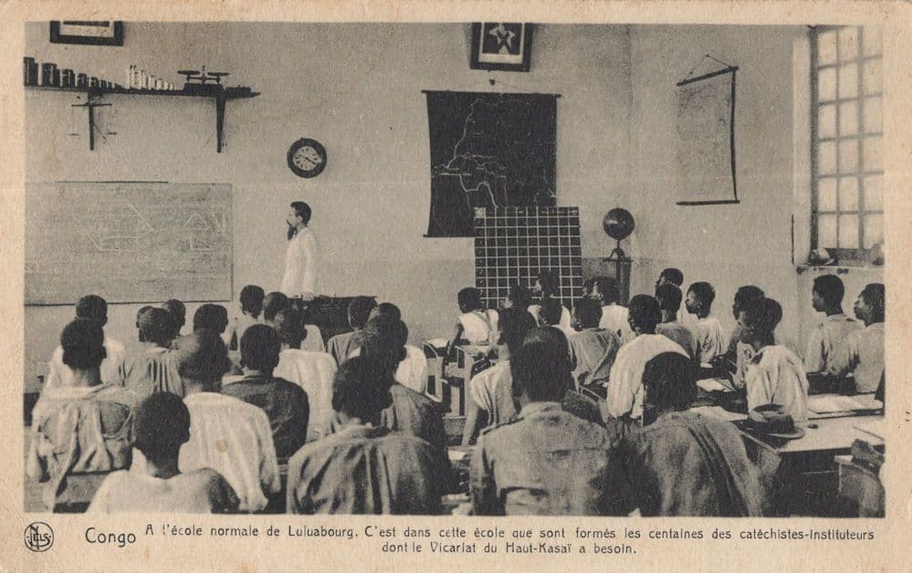 Geography Classes In Congo School African Old Postcard