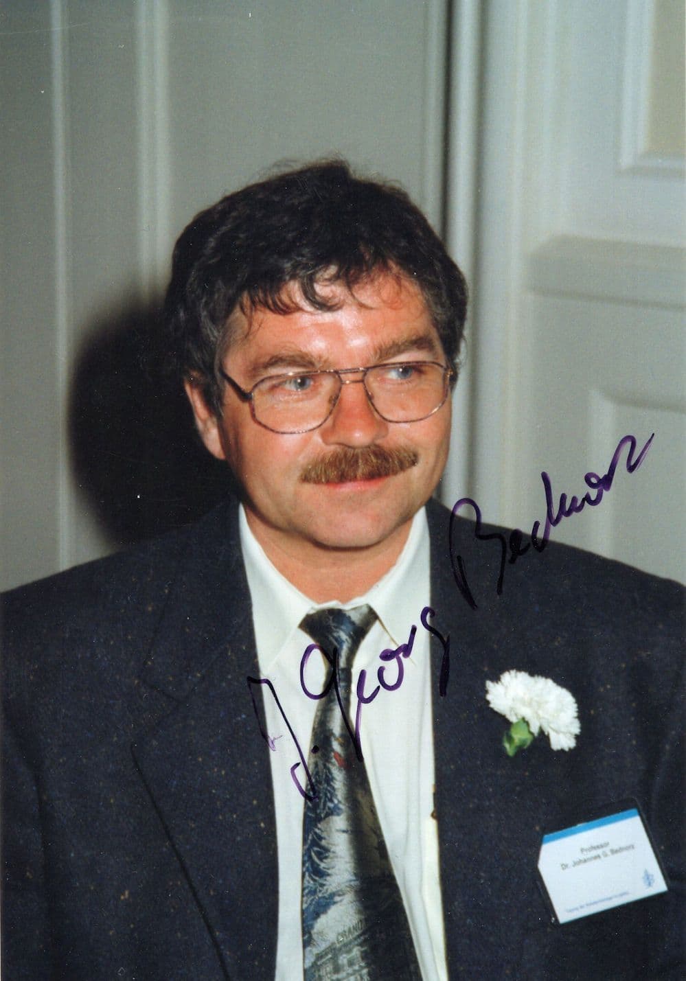 Georg Bednorz German Nobel Prize Scientist Hand Signed Photo