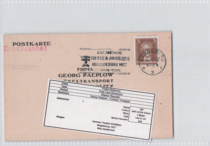 Georg Paeplow Berlin Steglitz Furniture Transport Antique  German Postcard