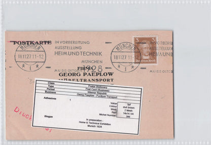 Georg Paeplow Berlin Steglitz Furniture Transport Old 1927 German Postcard