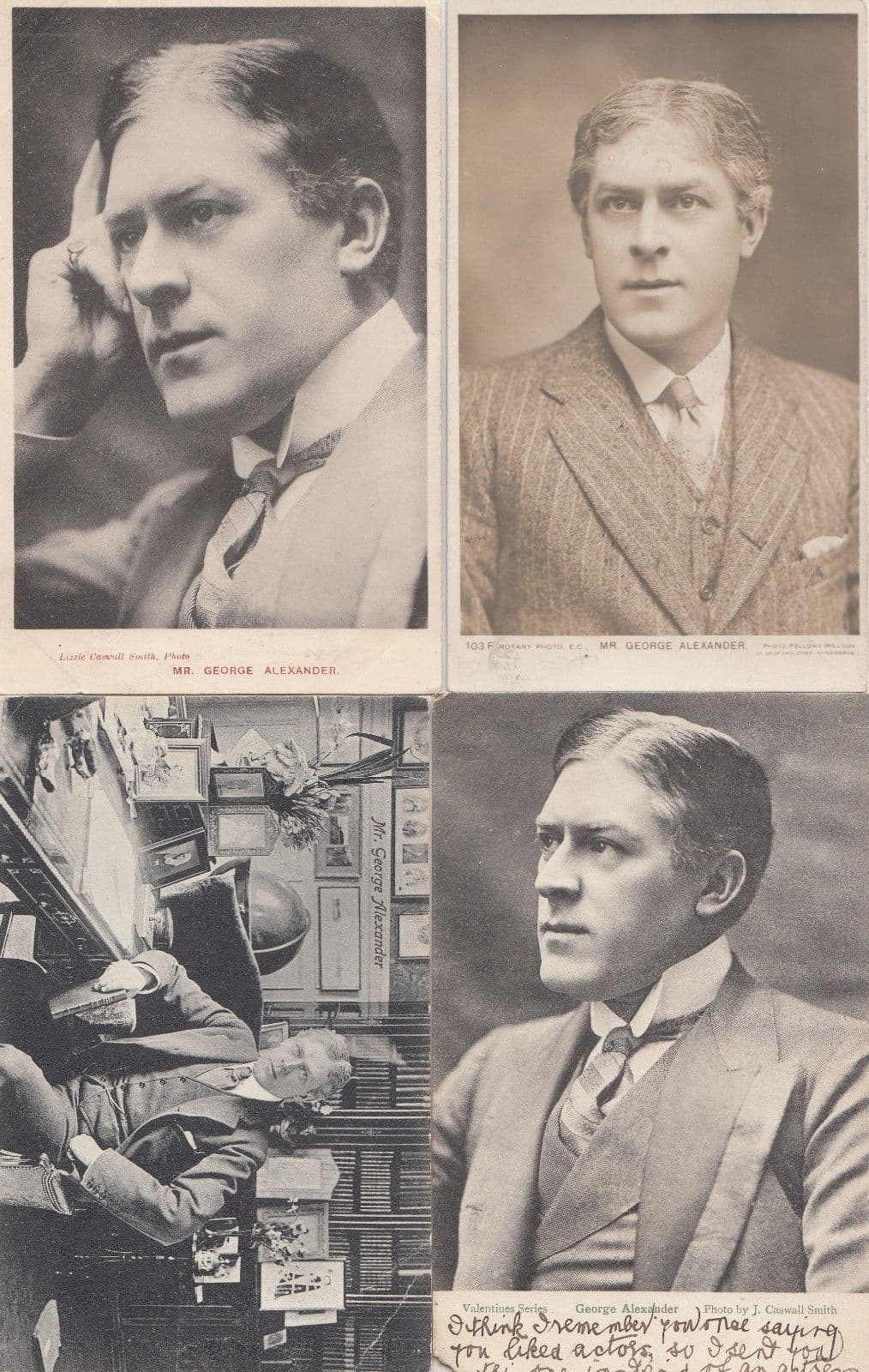 George Alexander 4x Antique Postcard s