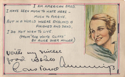 George Elrick Jazz Music Constance Cummings 2x WW2 Autograph s