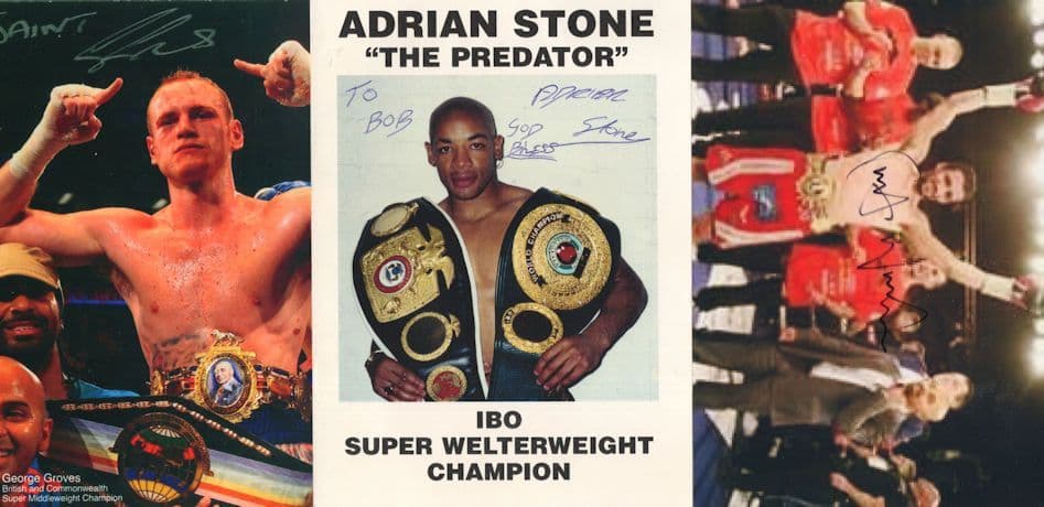 George Groves Adrian Stone 3x Boxing Hand Signed Photo s