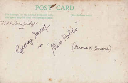 George Jessops in Miss Hobbs Reading Theatre Play Antique Hand Signed Postcard