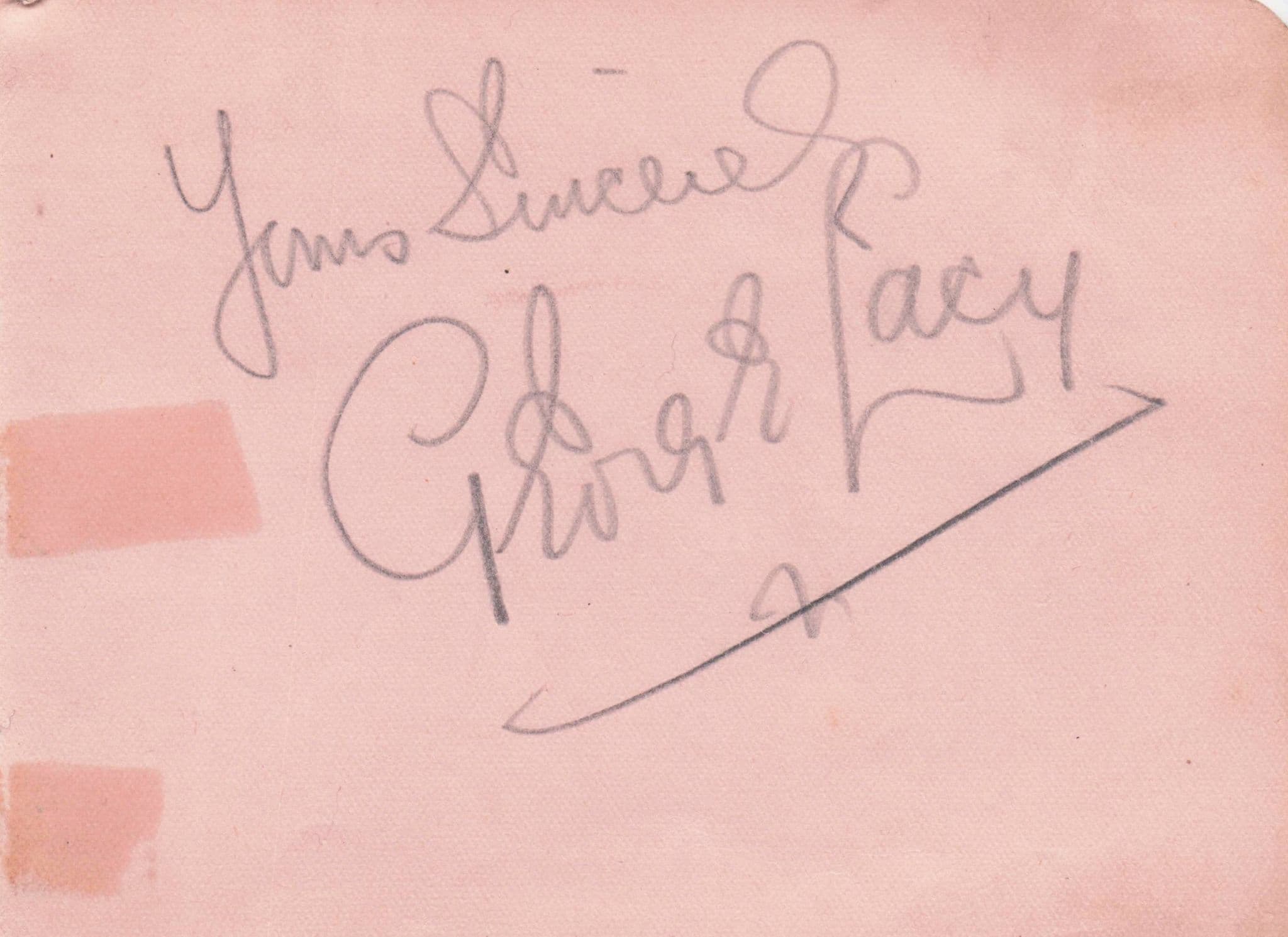George Lacy Mother Goose Actor Double Hand Signed Autograph Page