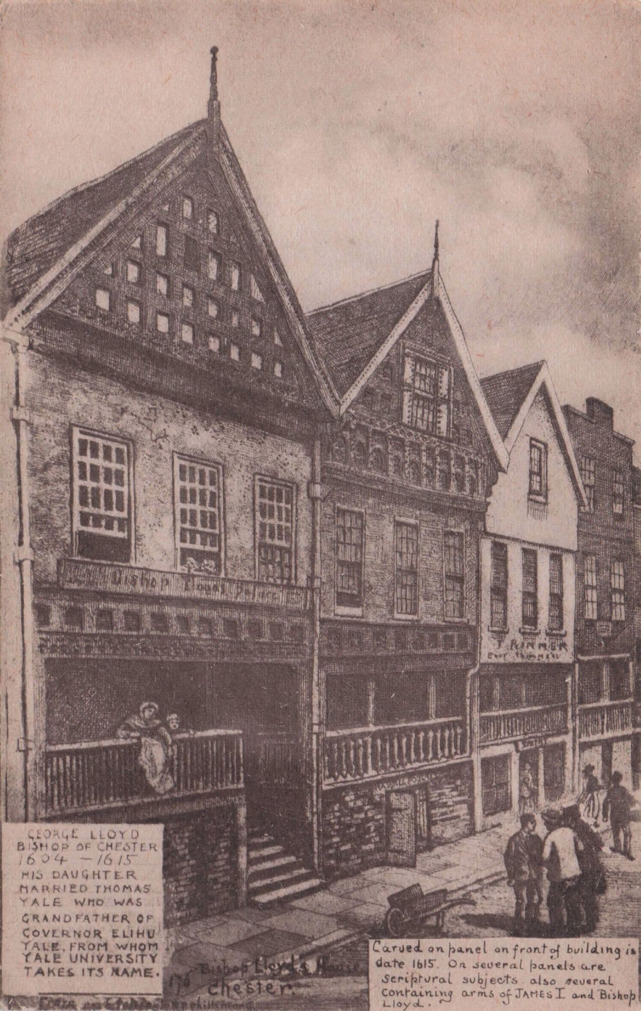 George Lloyd's Bishop House Chester Phillimore Old Postcard
