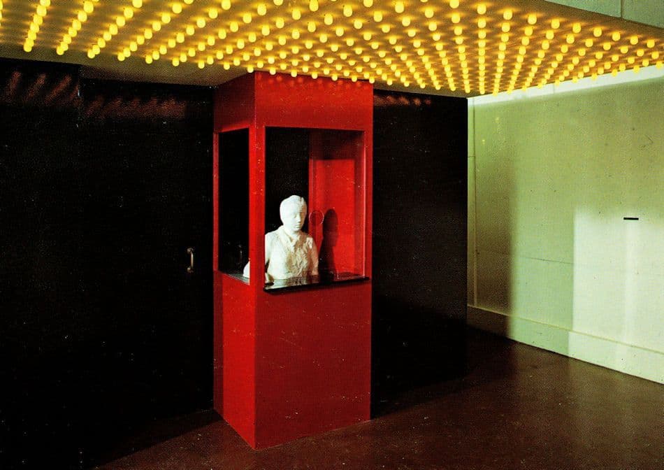George Segal 1960s Cinema Ticket Attendant Sculpture French Photo Art Postcard