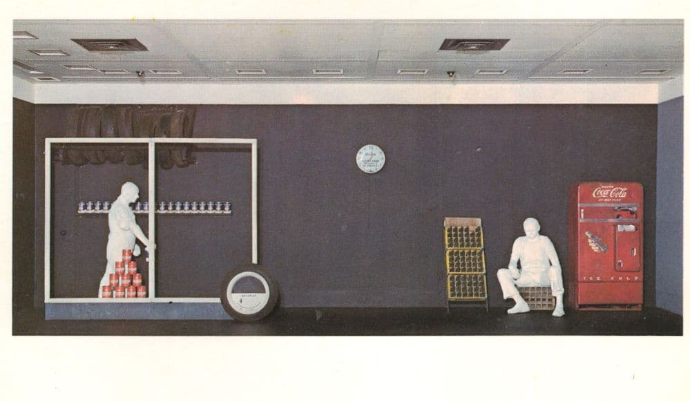 George Segal The Gas Station 1920s Coca Cola Machine Painting Postcard