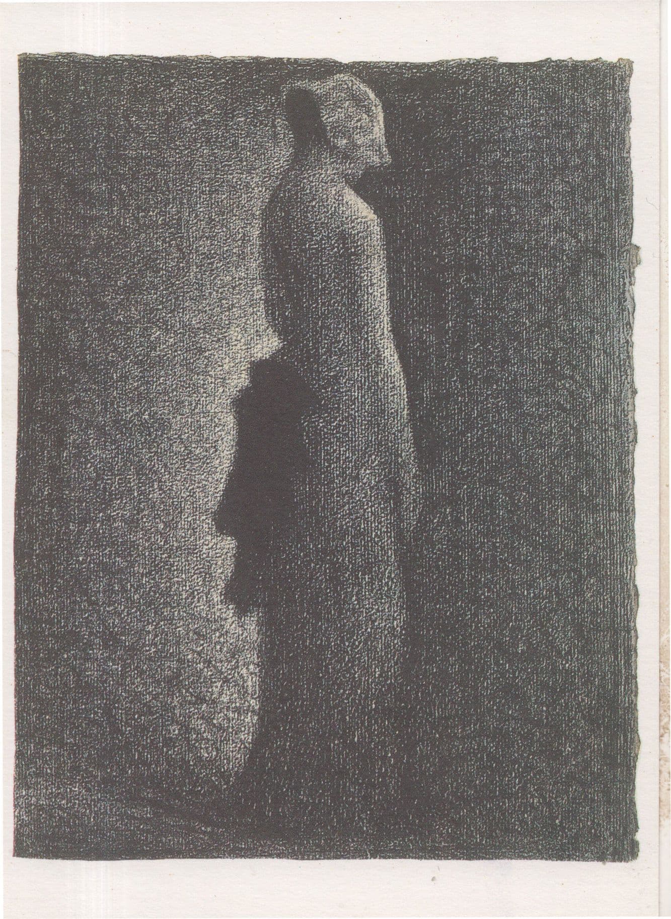 George Seurat The Black Bow Victorian Painting Postcard