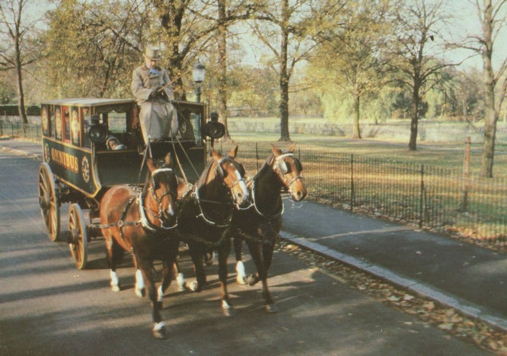 George Shillibeer First Horse Bus Service Paddington London Postcard