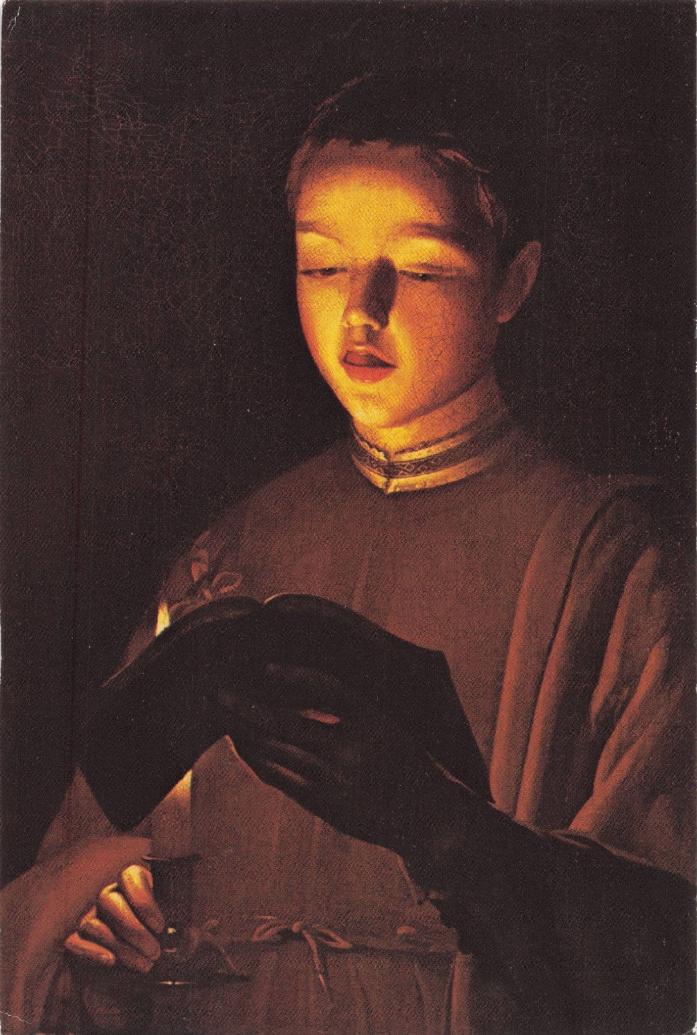 Georges De La Tour The Choirboy Statue Leicester Museum Postcard