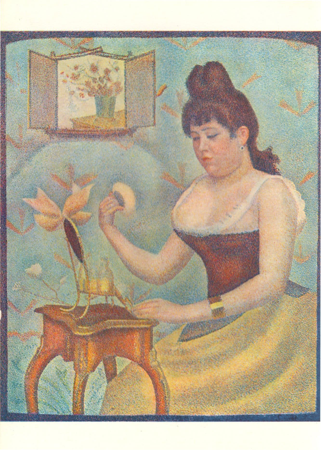 Georges Seurat Jeune Femme Se Poundrant French Painting Postcard