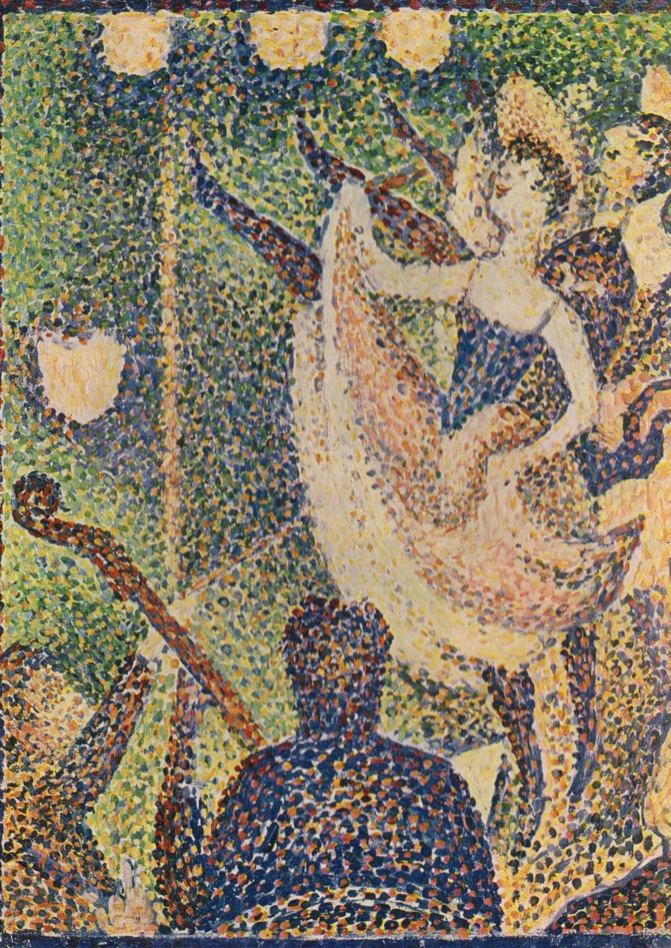 Georges Seurat Study For Le Chahut Painting Postcard