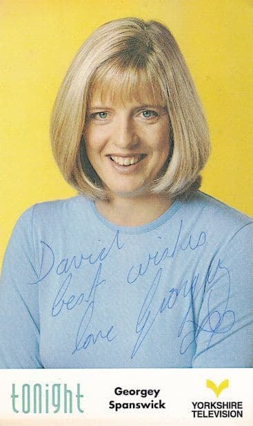Georgey Spanswick Yorkshire TV Tonight Show Hand Signed Photo