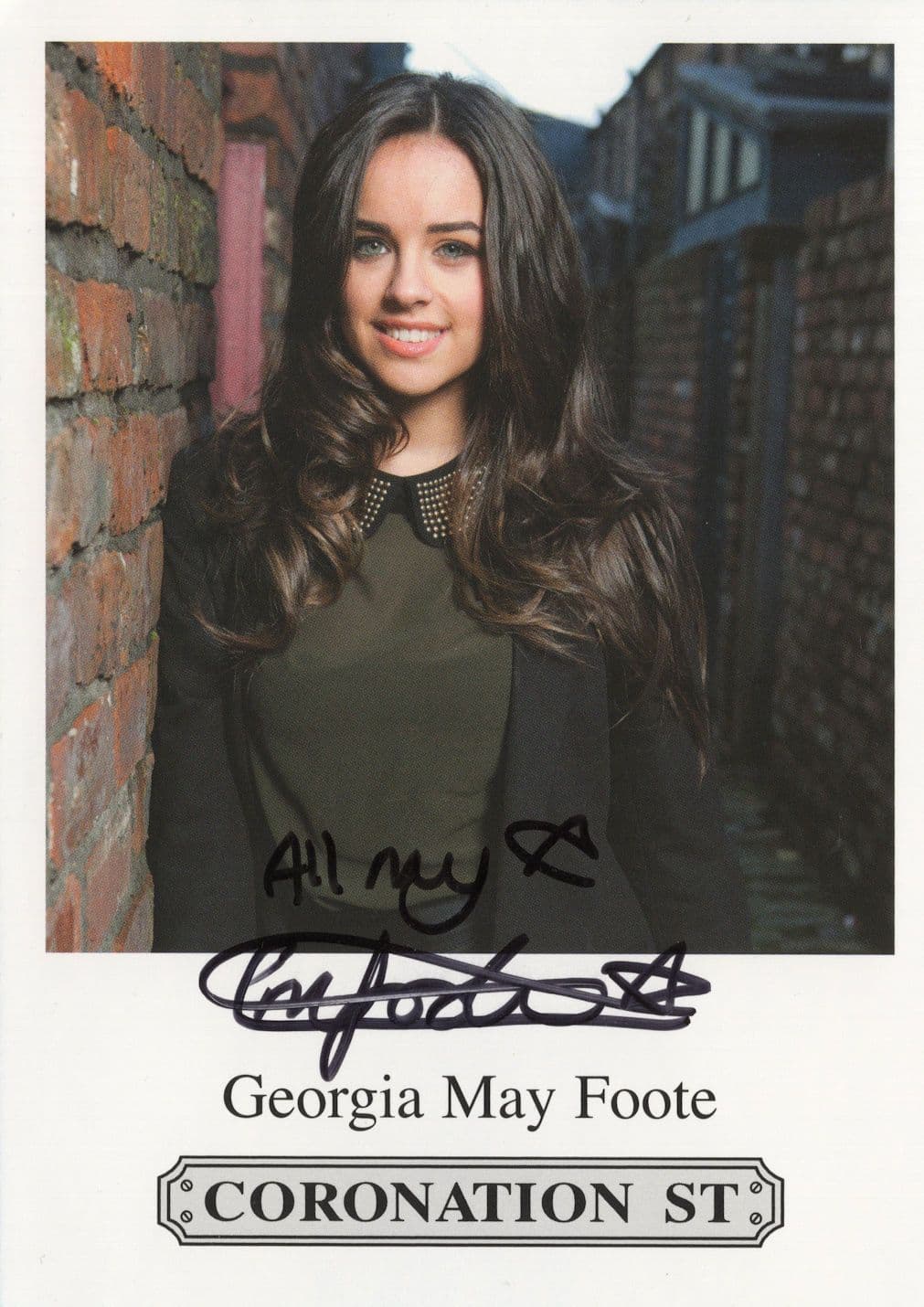Georgia May Foote Coronation Street ITV RARE Hand Signed Cast Card Photo