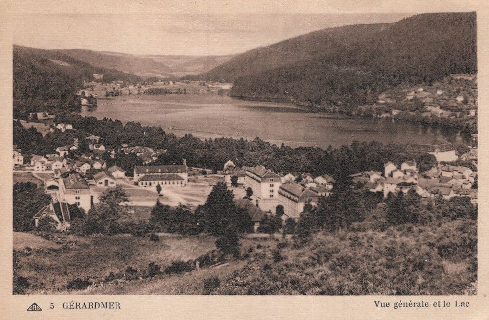 Gerardmer Spectacular French Antique Aerial Postcard