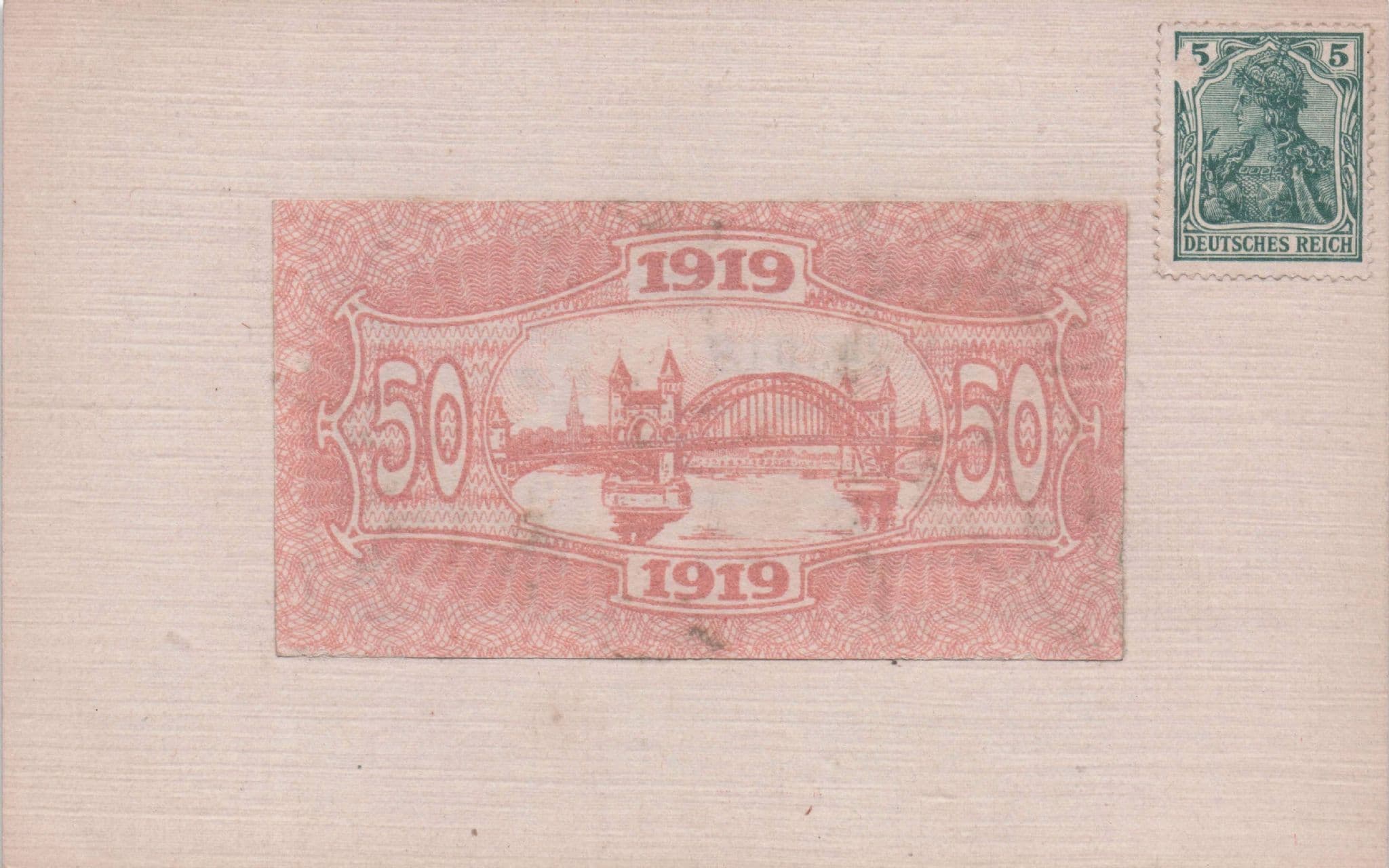 German 1919 Stamp Postal History Antique Postcard