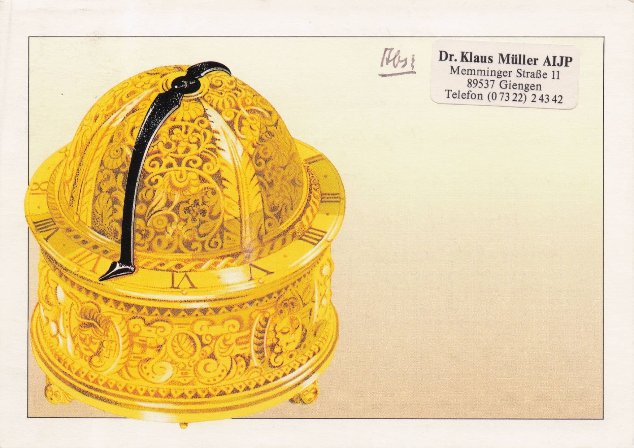German Amazing Antique Clock 2001 Giengen Teddy FDC Postcard