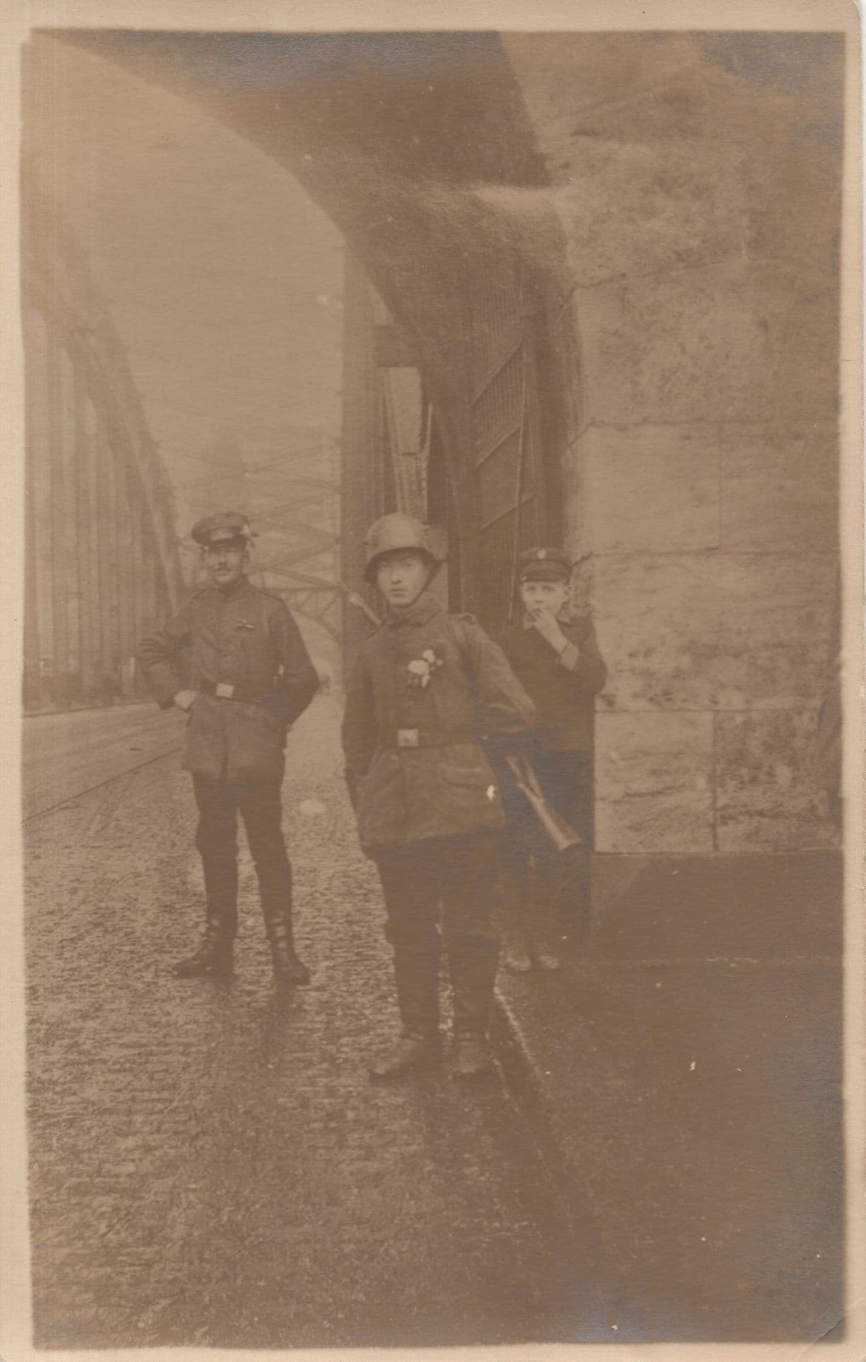German Army Soldiers At Cologne WW1 Antique Postcard