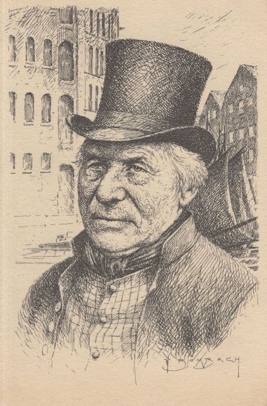 German Bowler Hat Posh Man Artist Old Damburger Beer Postcard