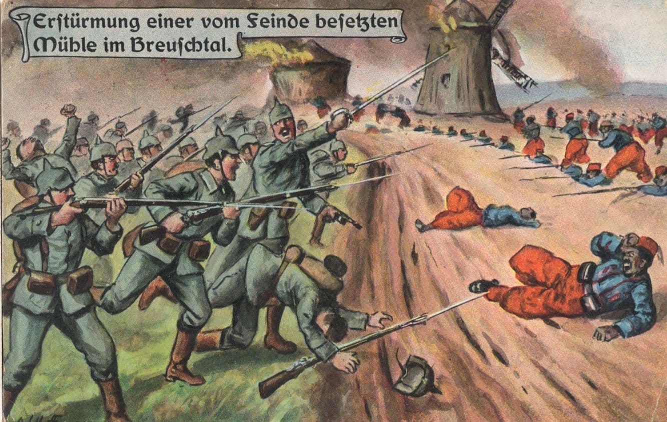 German Military Frontline WW1 Battle 1915 Sent From Soldier Postcard