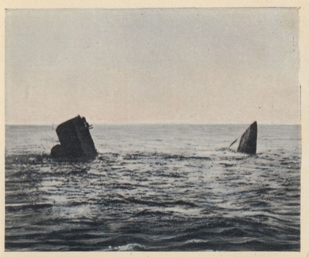 German Old Military Shipwreck Schiffstrummer Photo Cigarette Card