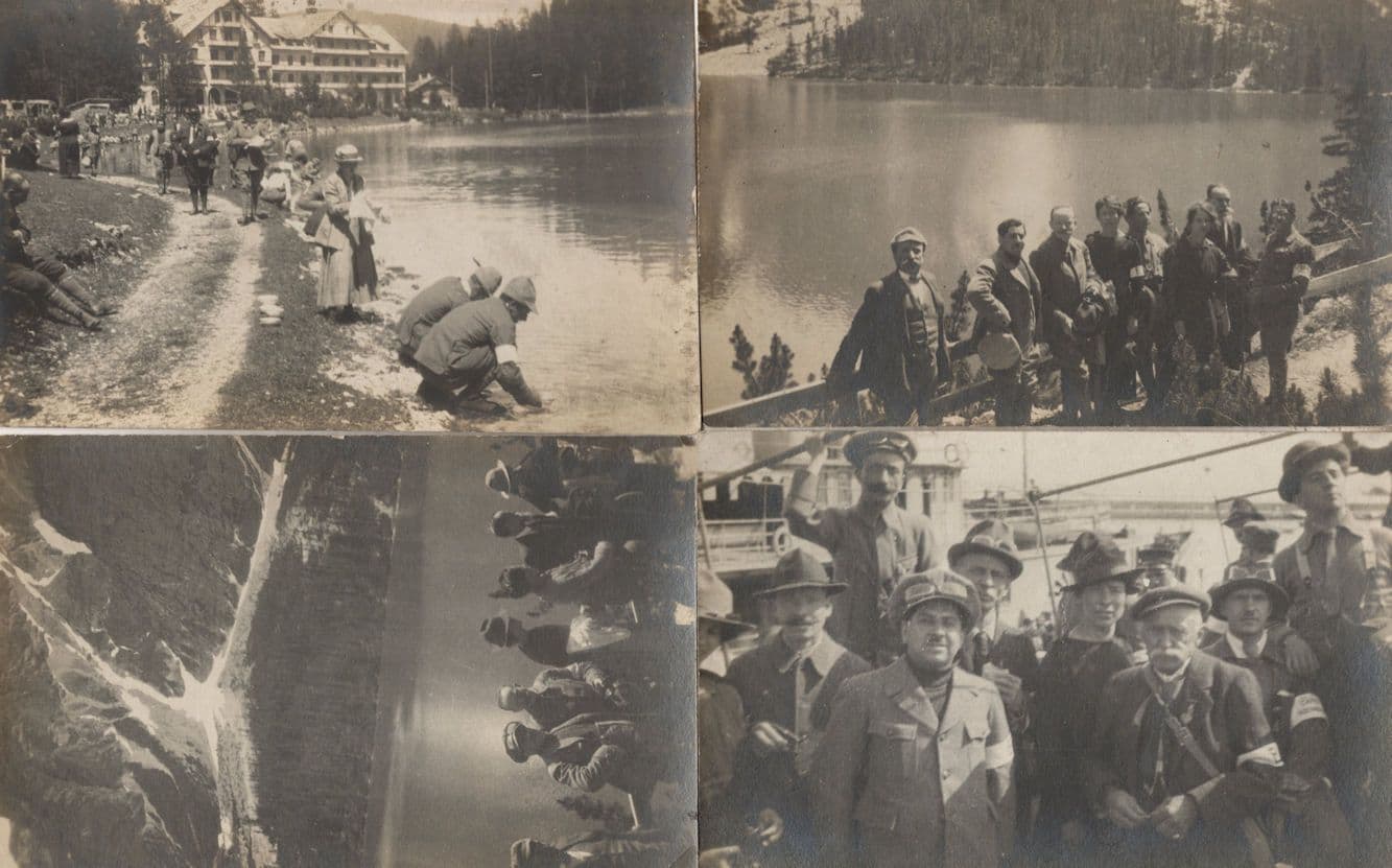 German Possibly Military Camping Biggles Hat 4x Old Photo Postcard s