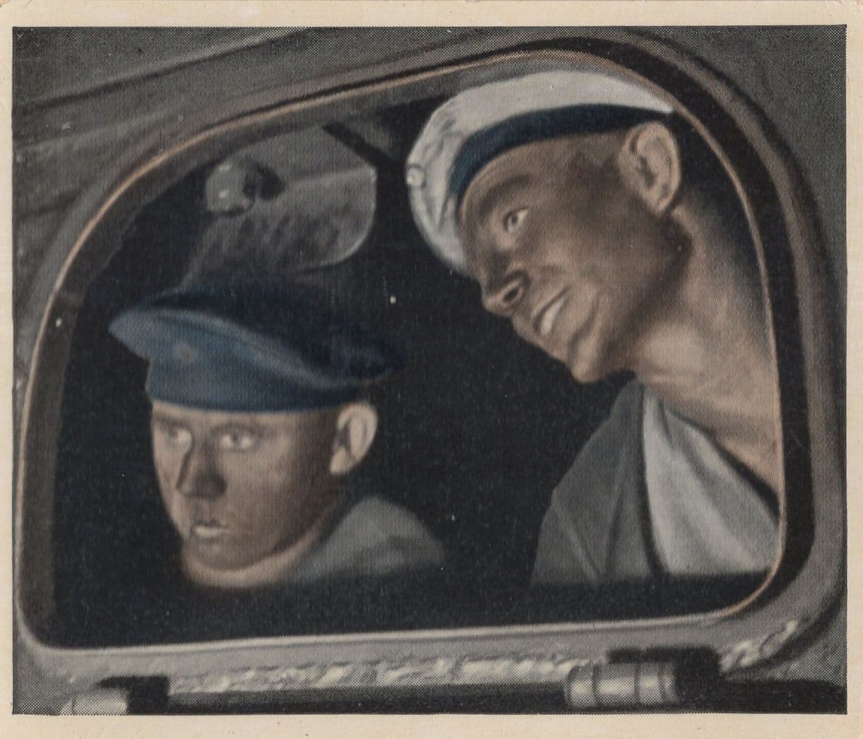 German Sailor In Bunker Hatch Military Ship Old Cigarette Card
