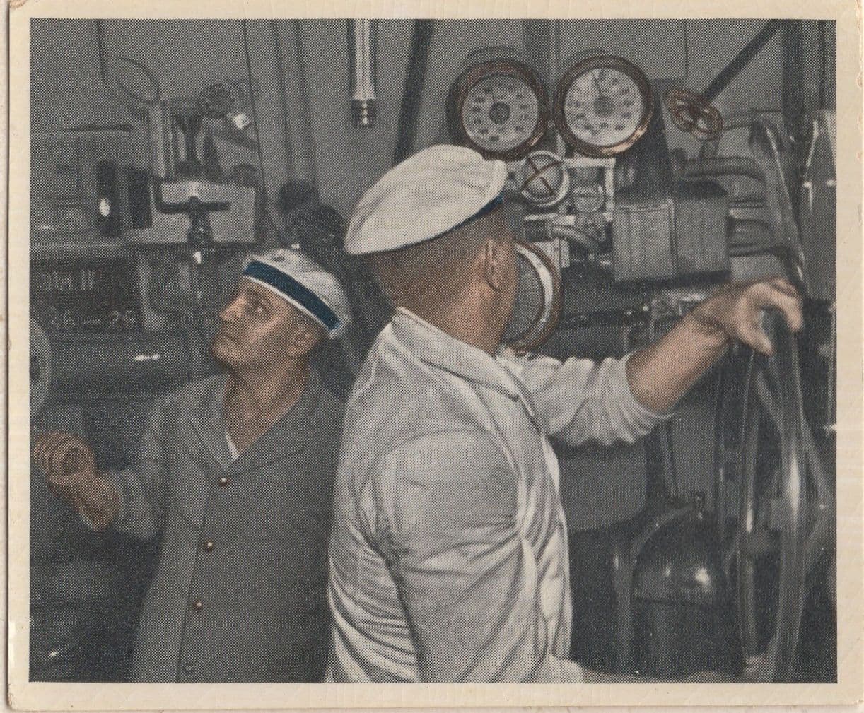 German Ship 1930s Pressure Gauge Control Room Cigarette Card