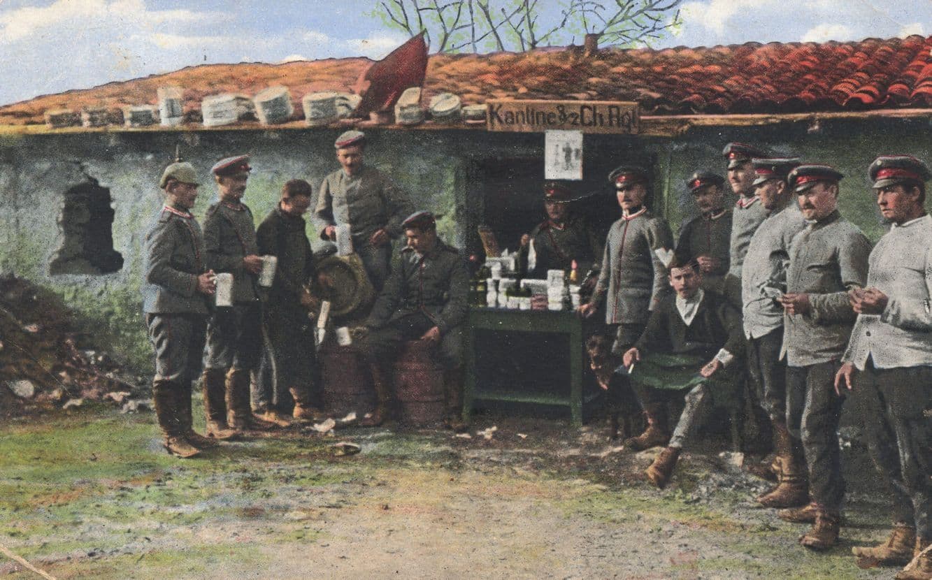 German Soldiers Military War Canteen Food Rations Sent By Soldier WW1 Postcard