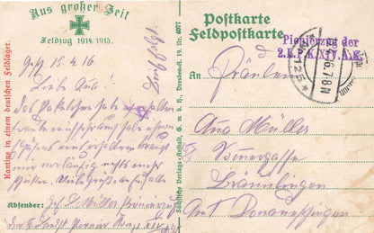 German Soldiers Military War Canteen Food Rations Sent By Soldier WW1 Postcard
