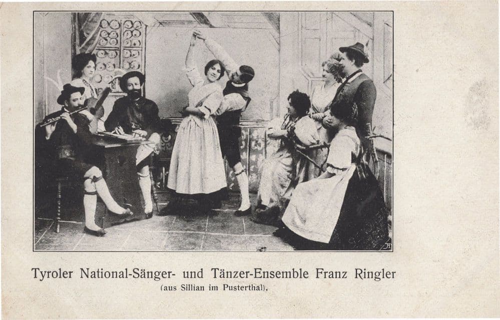 German Tanzer National Sanger Dancing Antique German Postcard