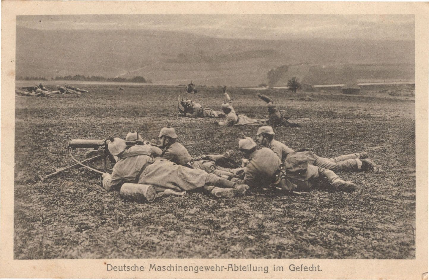 German War Machine Guns Maschinengewehr Sent By Soldier WW1 Postcard