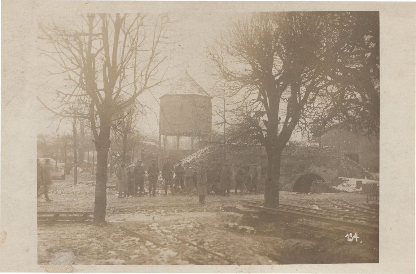 German WW1 Military War Camp & Rail Track RPC 1916 Postcard