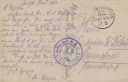 German WW1 Military War Camp & Rail Track RPC 1916 Postcard