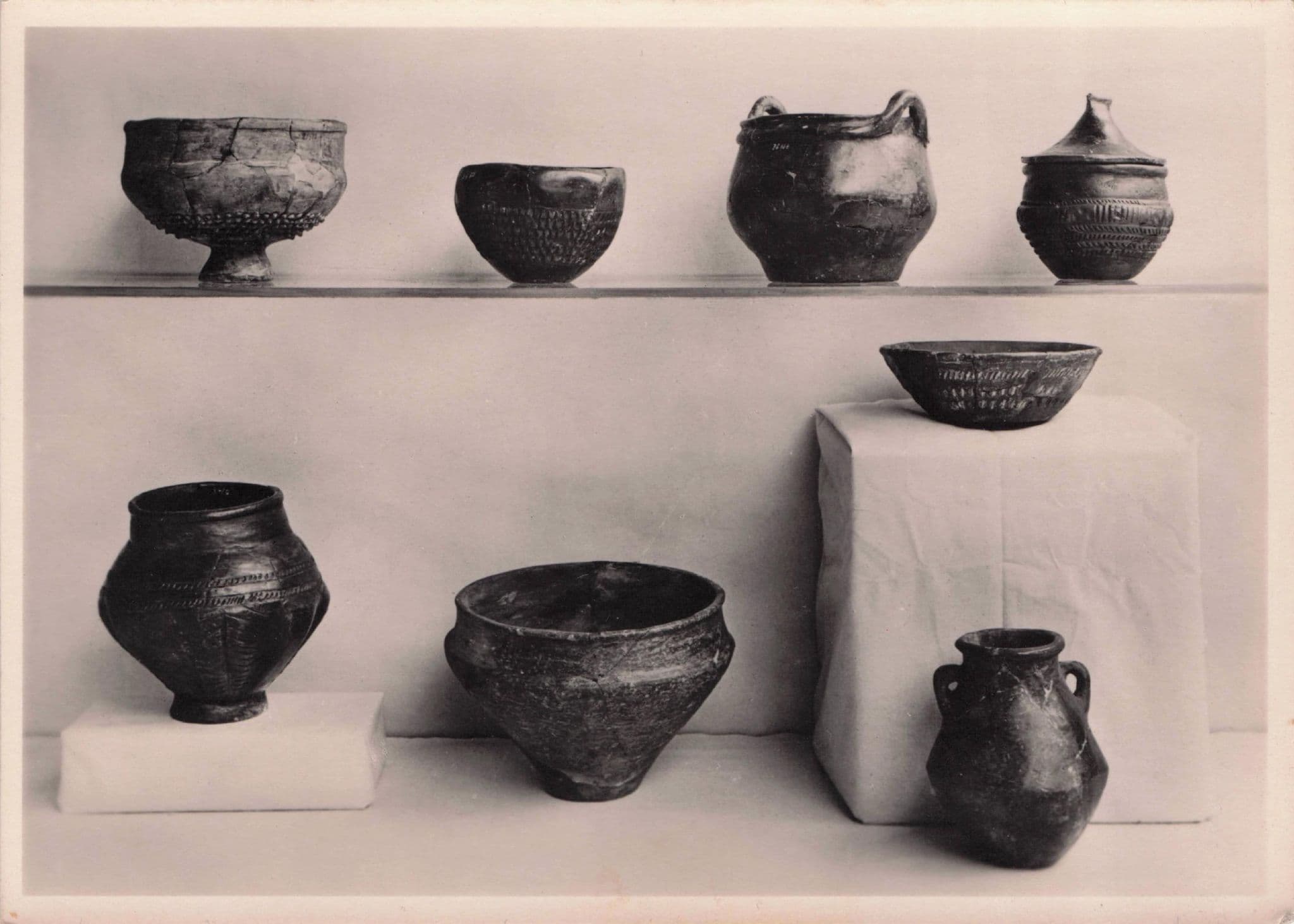 Germanische Keramik Von Kastell Zugmantel Pottery Antique Postcard