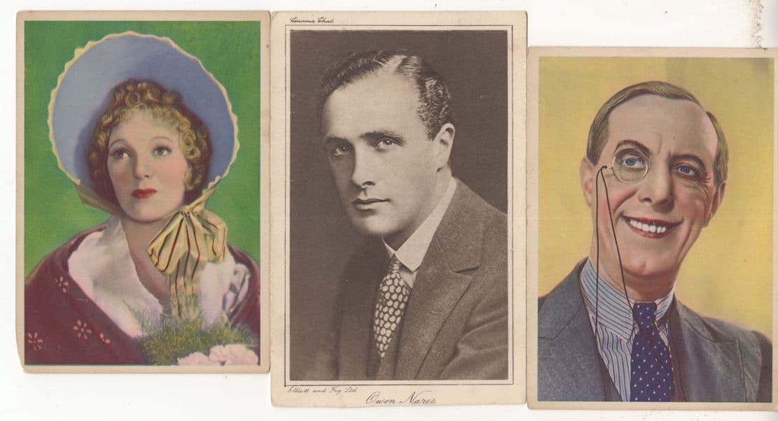 Gertrude Lawrence De Rezke Ralph Lynn Owen Nares Postcard s