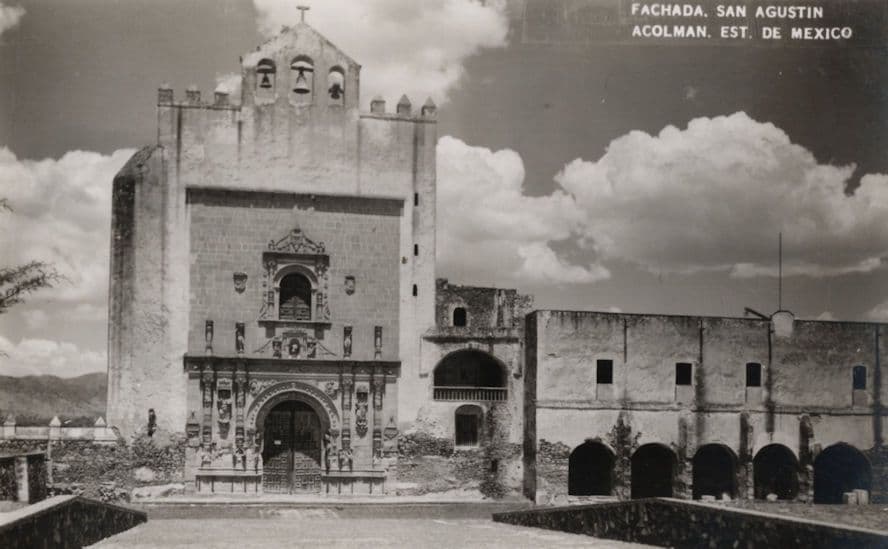 Gevaert Fachada San Agustin Acolman Mexico Old RPC Postcard
