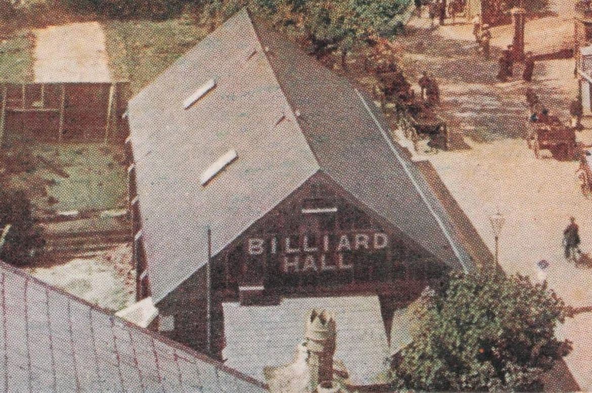 Giant Roof Advertising Sign For Billiard Hall Southampton Old Postcard