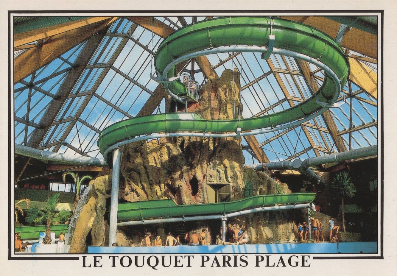 Giant Water Slide at Le Touquet Paris Plage French Postcard