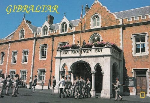 Gibraltar Changing The Guard At Convent Military Postcard