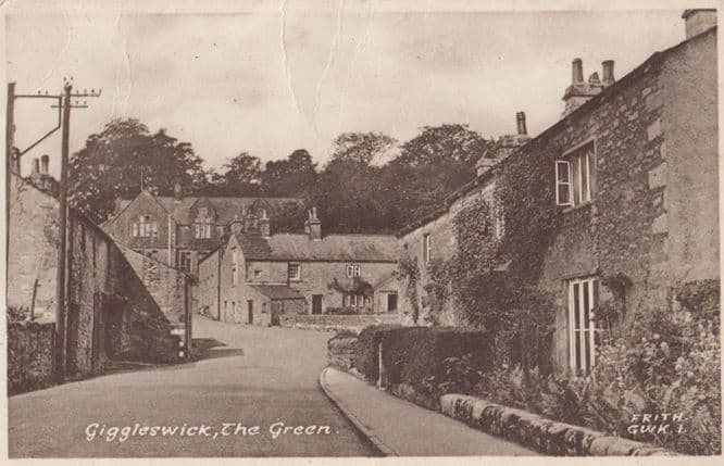 Giggleswick The Green Antique Postcard