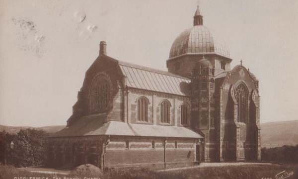 Giggleswick Yorkshire School Chapel Antique Postcard