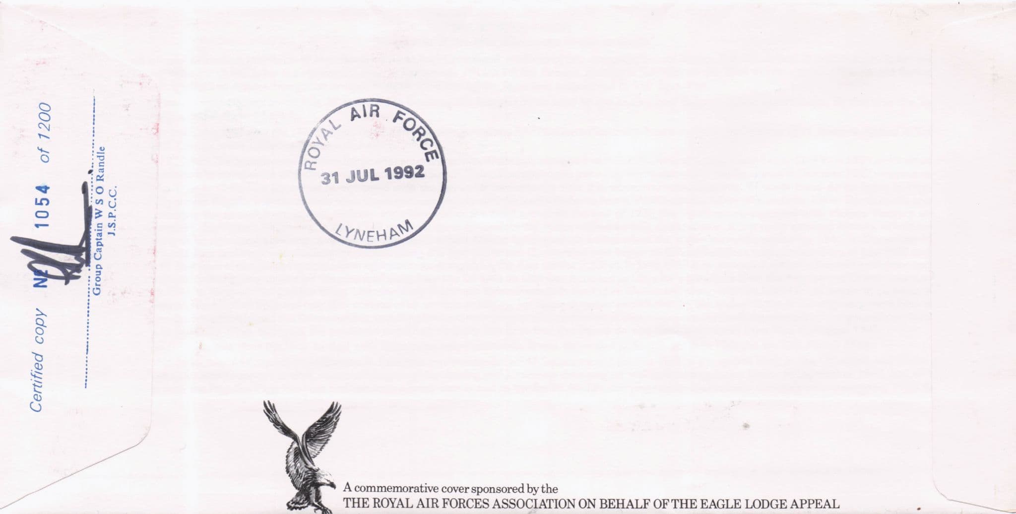 Gilbert & Sullivan TJ Williams Squadrons Of The RAF Hand Signed FDC