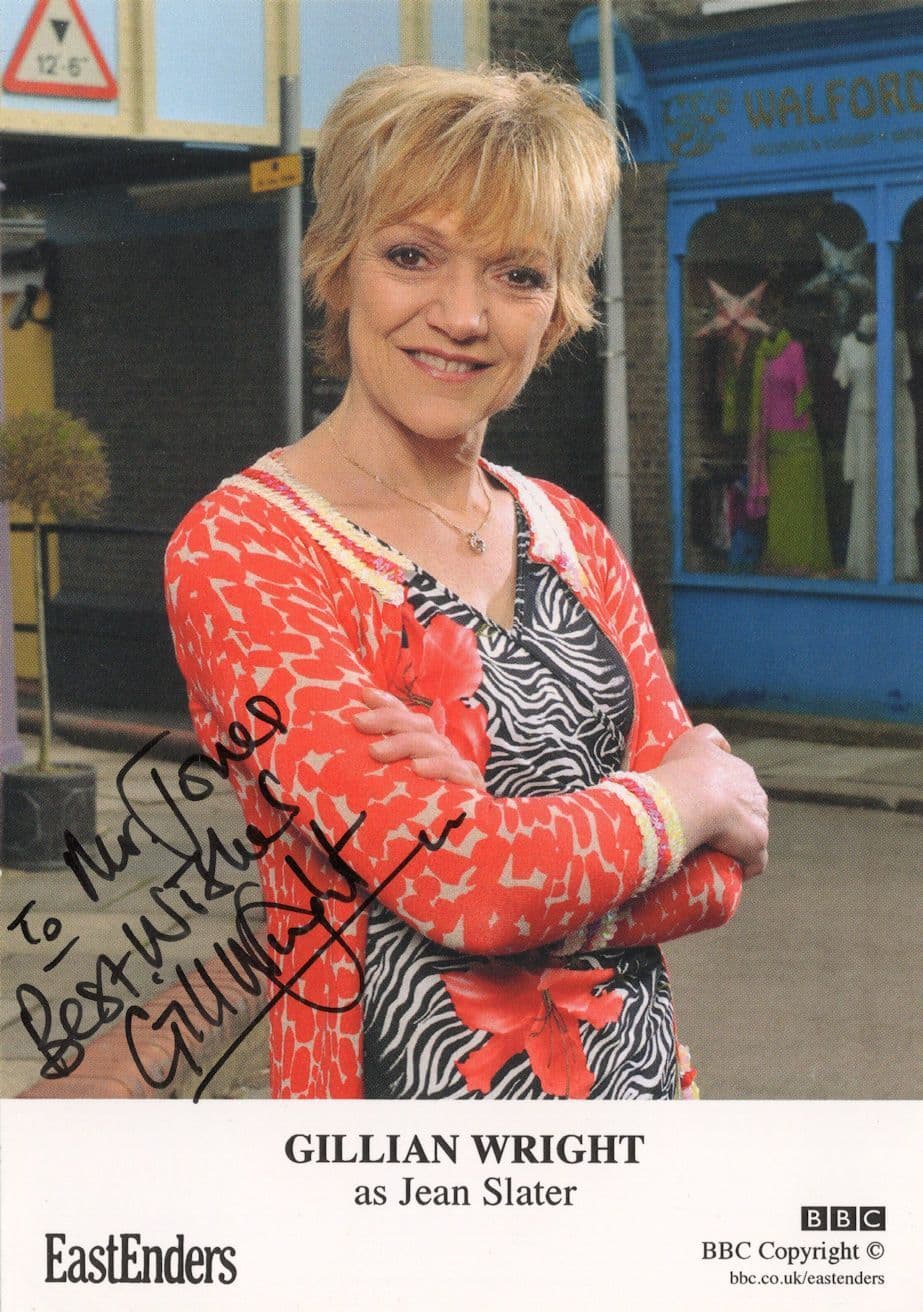 Gillian Wright as Jean Slater Eastenders Hand Signed Cast Card Photo