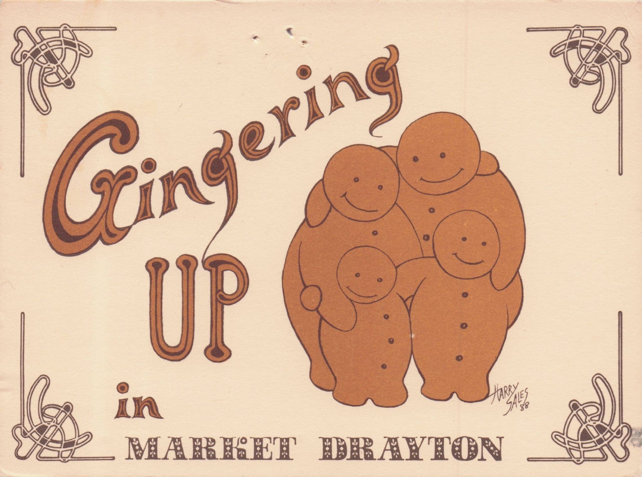 Gingering Up In Market Drayton Shropshire Clive Of India Comic Postcard