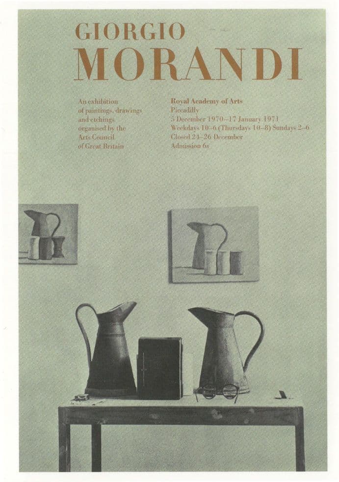 Giorgio Morandi 1970 Royal Academy Painting Exhibition Postcard