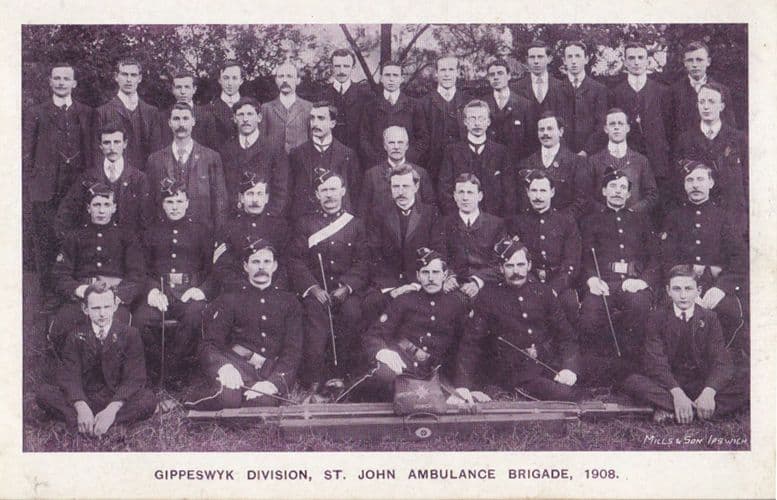 Gippeswyck Ipswich Suffolk St John Ambulance Fire Brigade 1908 Antique Postcard