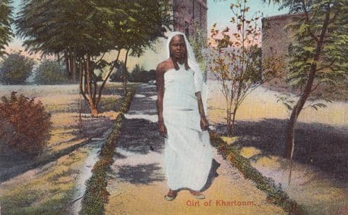 Girl Of Khartoum Egyptian Postcard Nr Mint